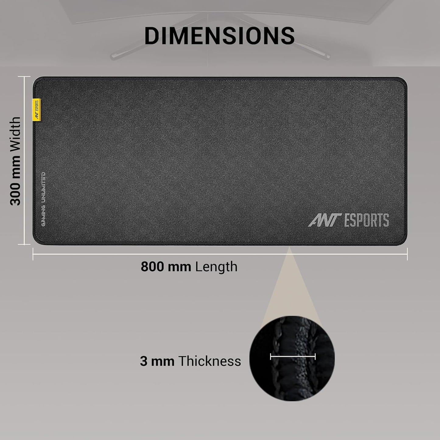 ANT ESPORTS MP320S GAMING MOUSE PAD - XL (SPEED) - BLACK