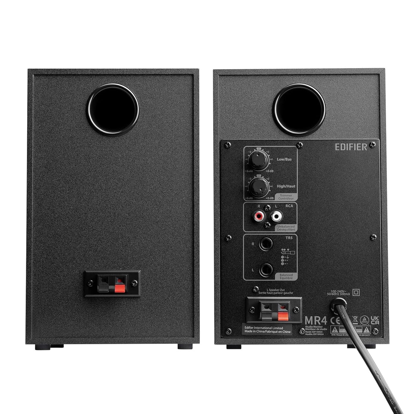 EDIFIER MR4 POWERED STUDIO MONITOR 2.0 BLACK SPEAKERS 42 WATTS