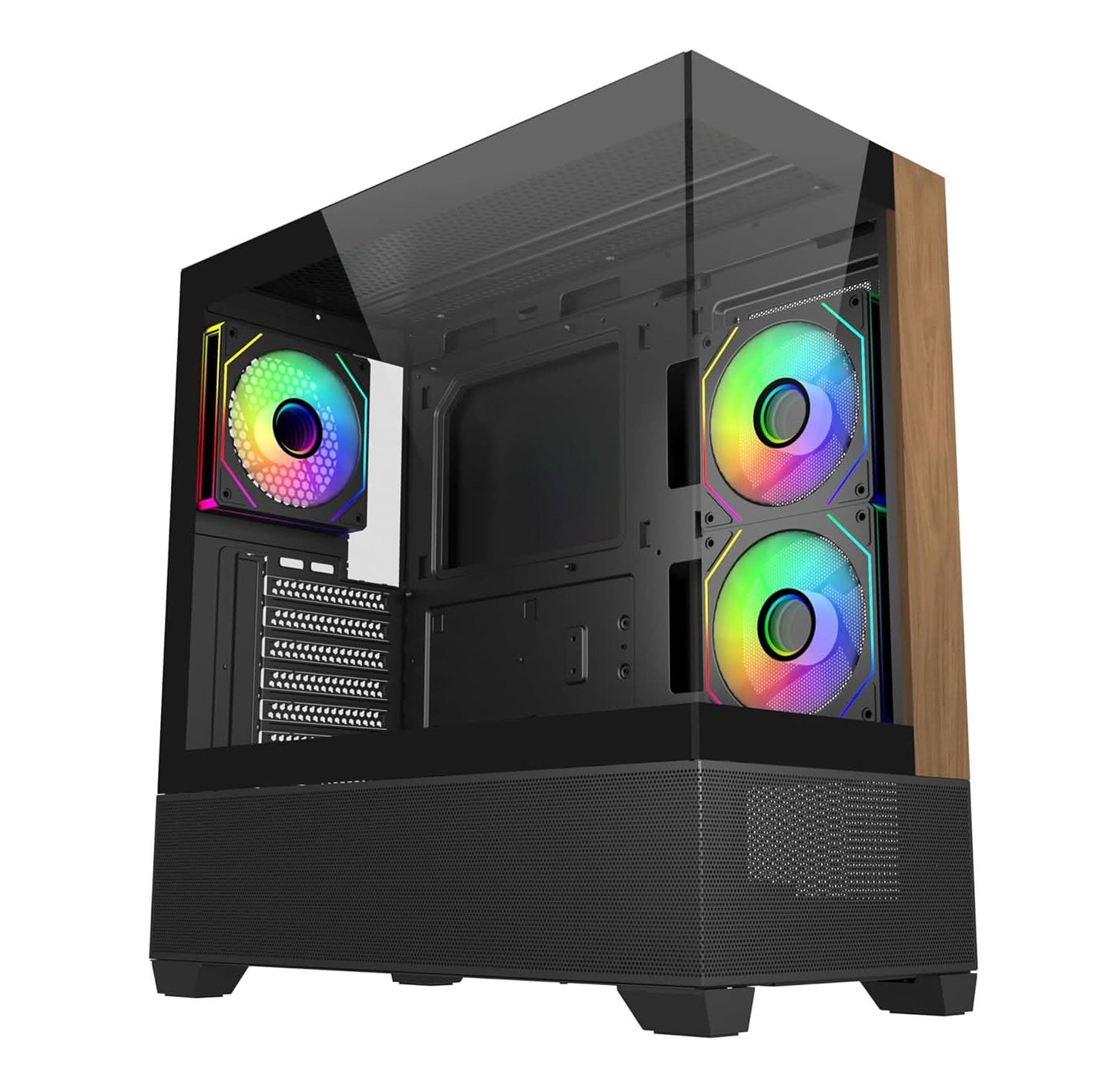 COOLER MASTER ELITE 690 WOOD COMPUTER CASE- BLACK