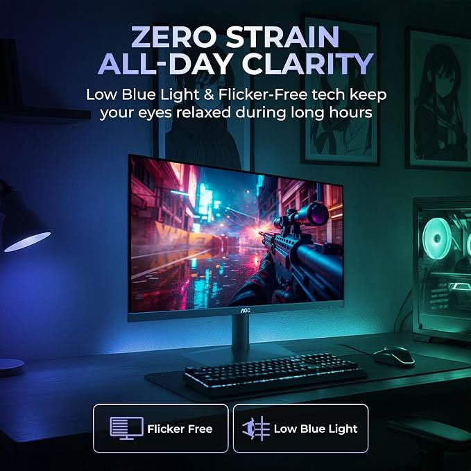 AOC 24B15H3 24 Inch Full HD IPS Monitor VESA Mount Black