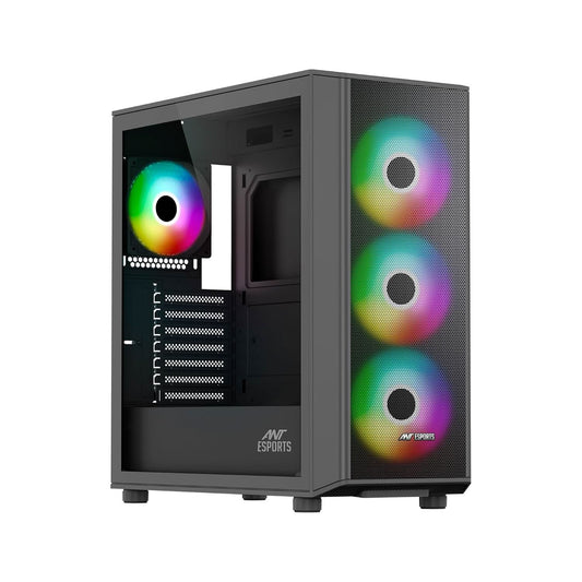 ANT ESPORTS 411 AIR MID-TOWER CABINET - BLACK