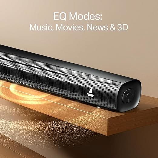 Boat Aavante 2.1 1550 Plus Remote Control, Bluetooth Sound bar, Home Theatre Soundbar Speaker (Premium Black)
