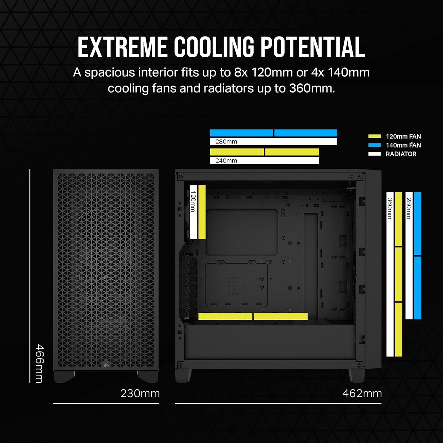 CORSAIR 3000D AIRFLOW TEMPERED GLASS MID-TOWER, BLACK, SI EDITION