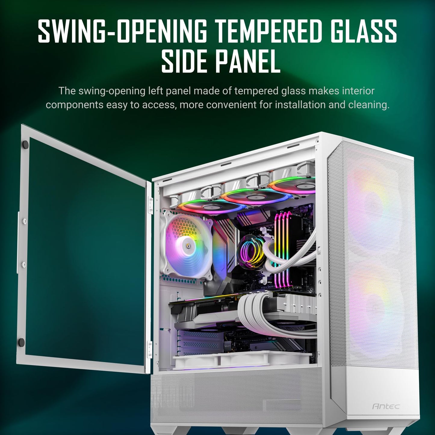 ANTEC NX416L ARGB (ATX) MID TOWER CABINET (WHITE)