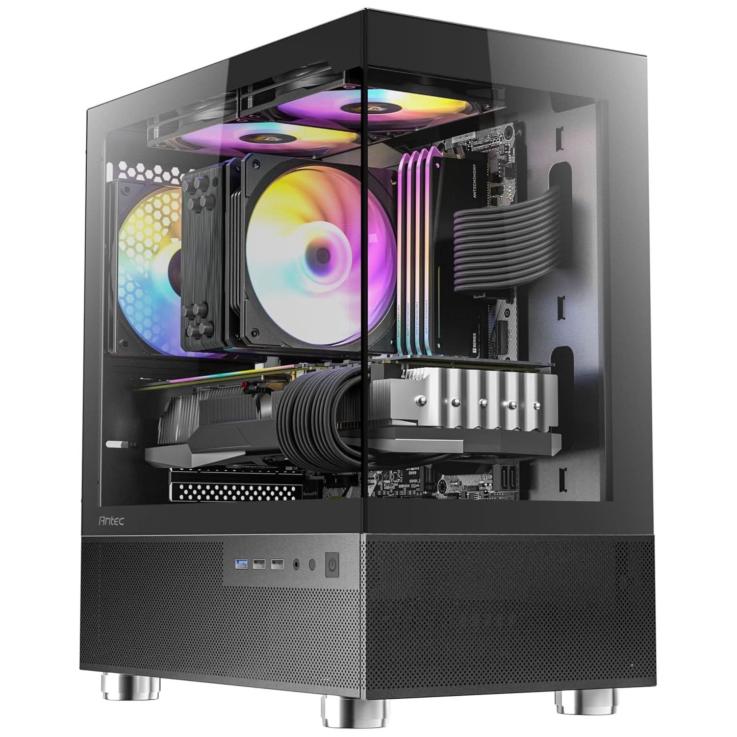 ANTEC CX200M RGB ELITE (M-ATX) MINI TOWER CABINET (BLACK)