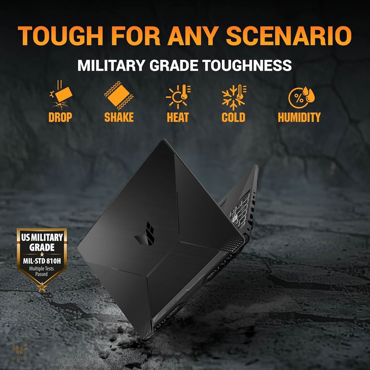 ASUS TUF A15 (2025) AMD Ryzen 7 7445HS,Gaming Laptop,RTX 3050-4GB,75W TGP,16GB RAM (Upgradeable Upto 64GB) 1TB SSD,FHD,15.6",144Hz,48Whrs,M365 Basic (1Year),Office 2024,Black,FA506NCG-HN251WS