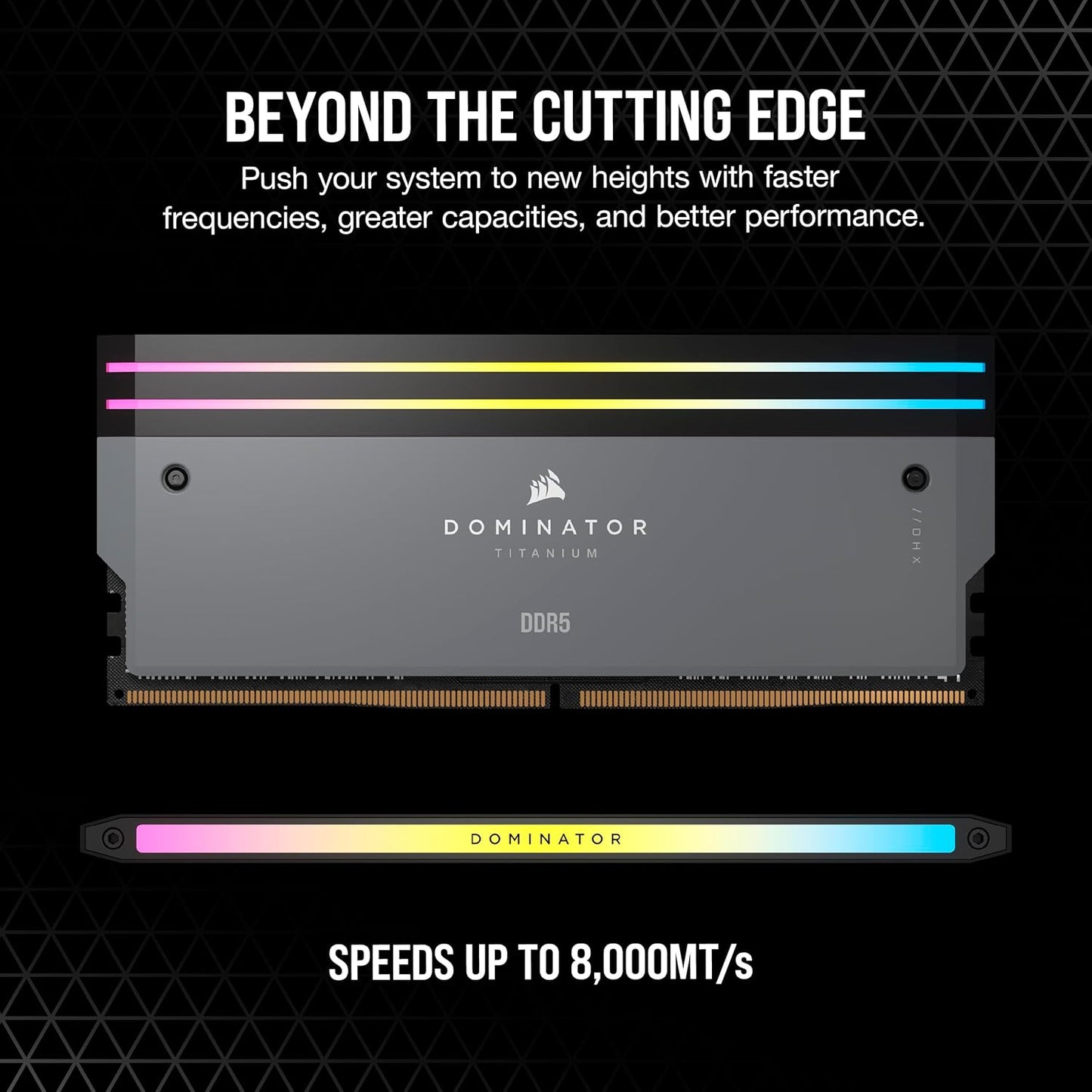 CORSAIR MEMORY CMP32GX5M2B6000Z30 DOMINATOR TITANIUM 32GB (2X16GB) DDR5 6000 CL30-36-36-76 1.4V AMD EXPO & INTEL XMP - GREY