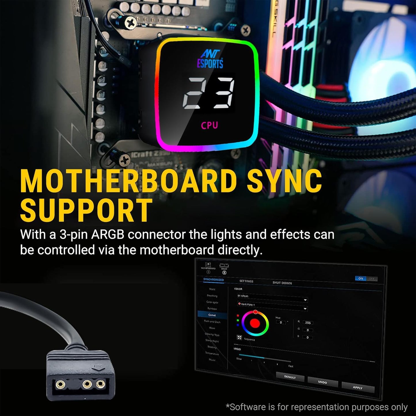 ANT ESPORTS ICE-FLOW 360 ARGB CPU LIQUID COOLER