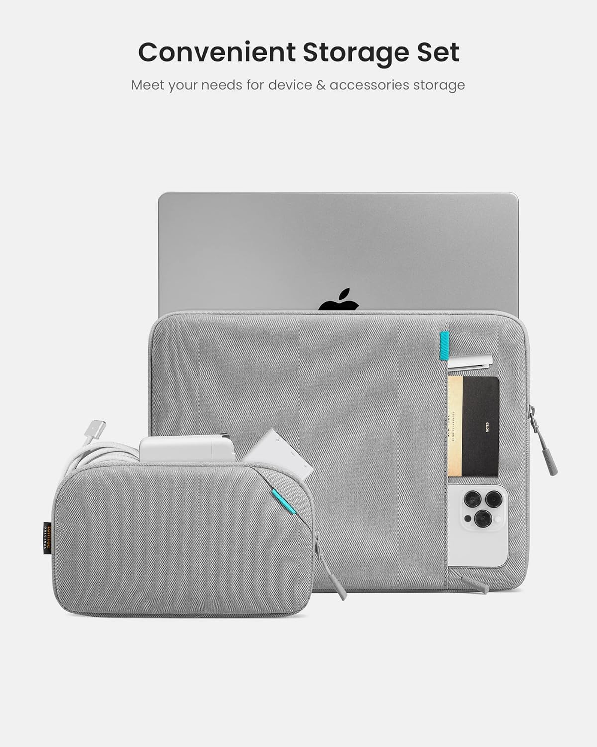 TOMTOC DEFENDER-A13 LAPTOP SLEEVE KIT 14 INCH-DARK GRAY