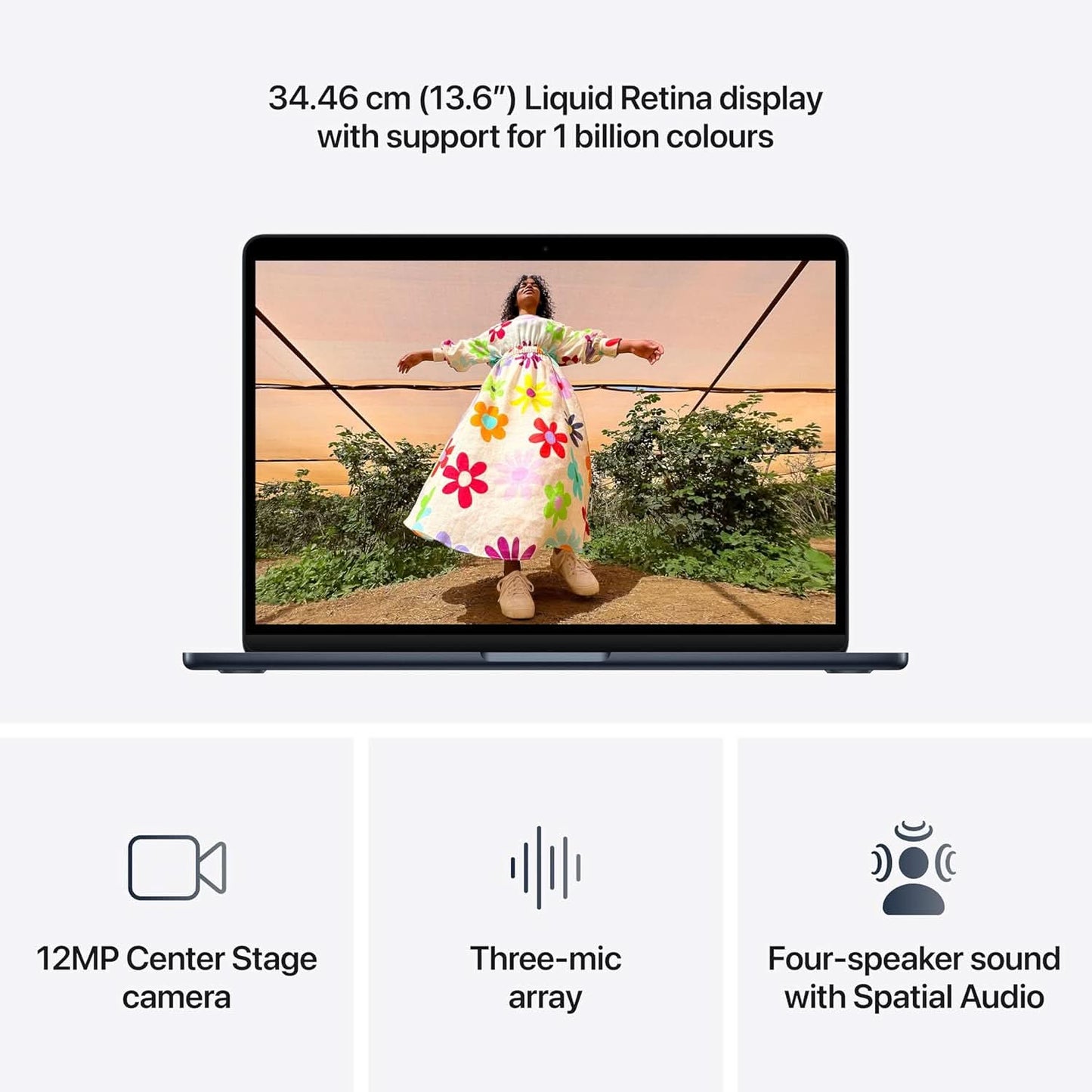 Apple 13-inch MacBook Air M5 chip with 10 core CPU and 10 core GPU, 16GB, 1TB SSD - Midnight