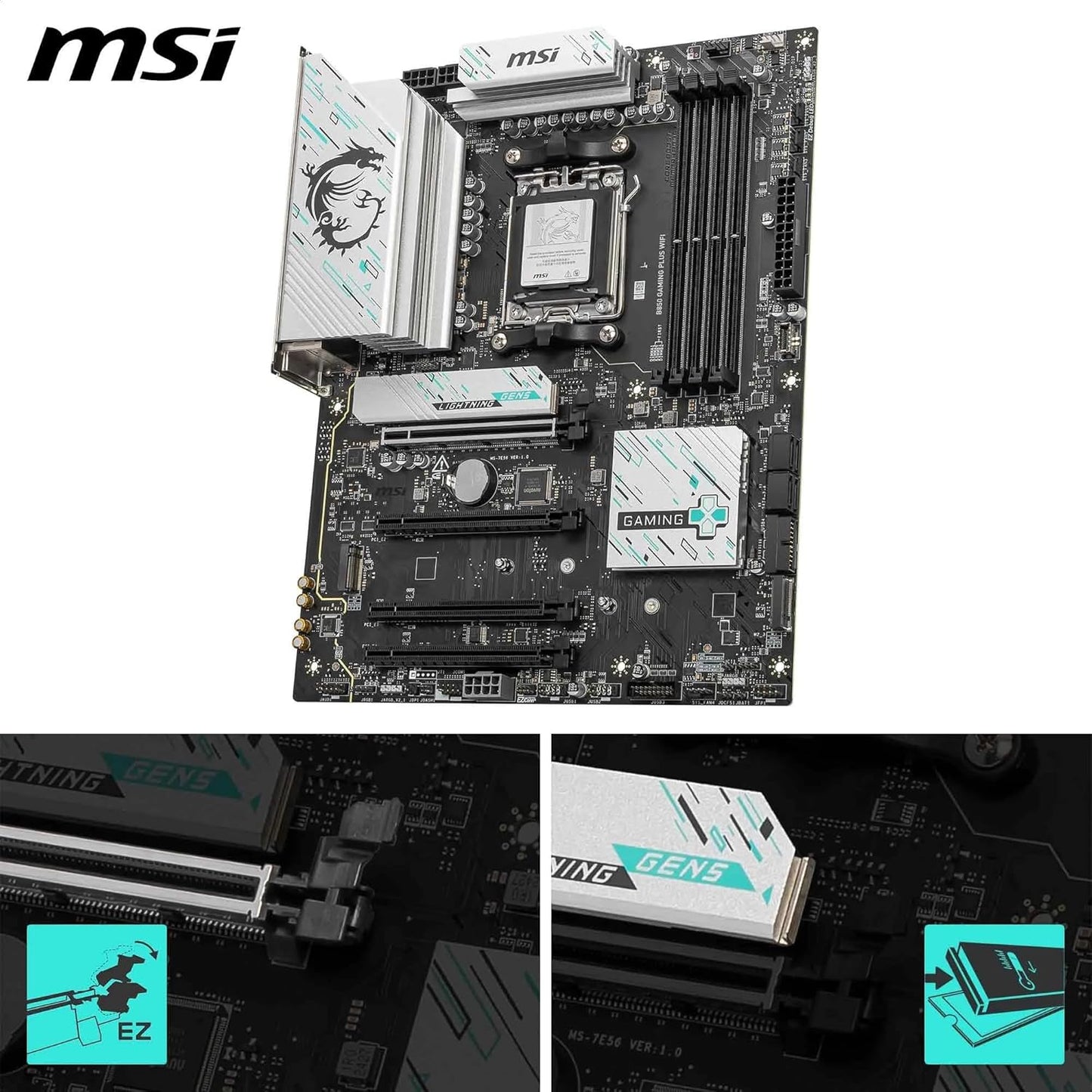 MSI B850 GAMING PLUS WIFI MOTHERBOARD