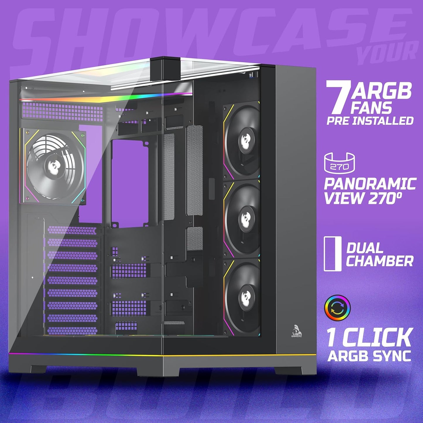 TAG GAMERZ SUPERNOVA MID-TOWER GAMING CABINET BLACK