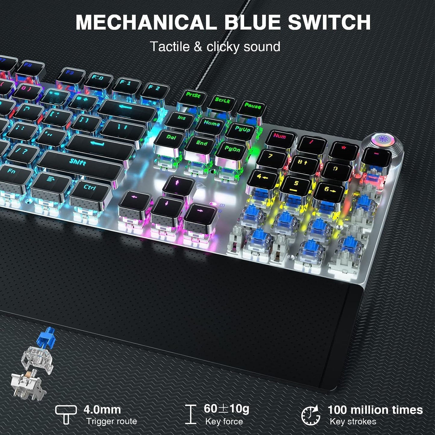 AULA F2088 WIRED MECHANICAL KEYBOARD BLACK
