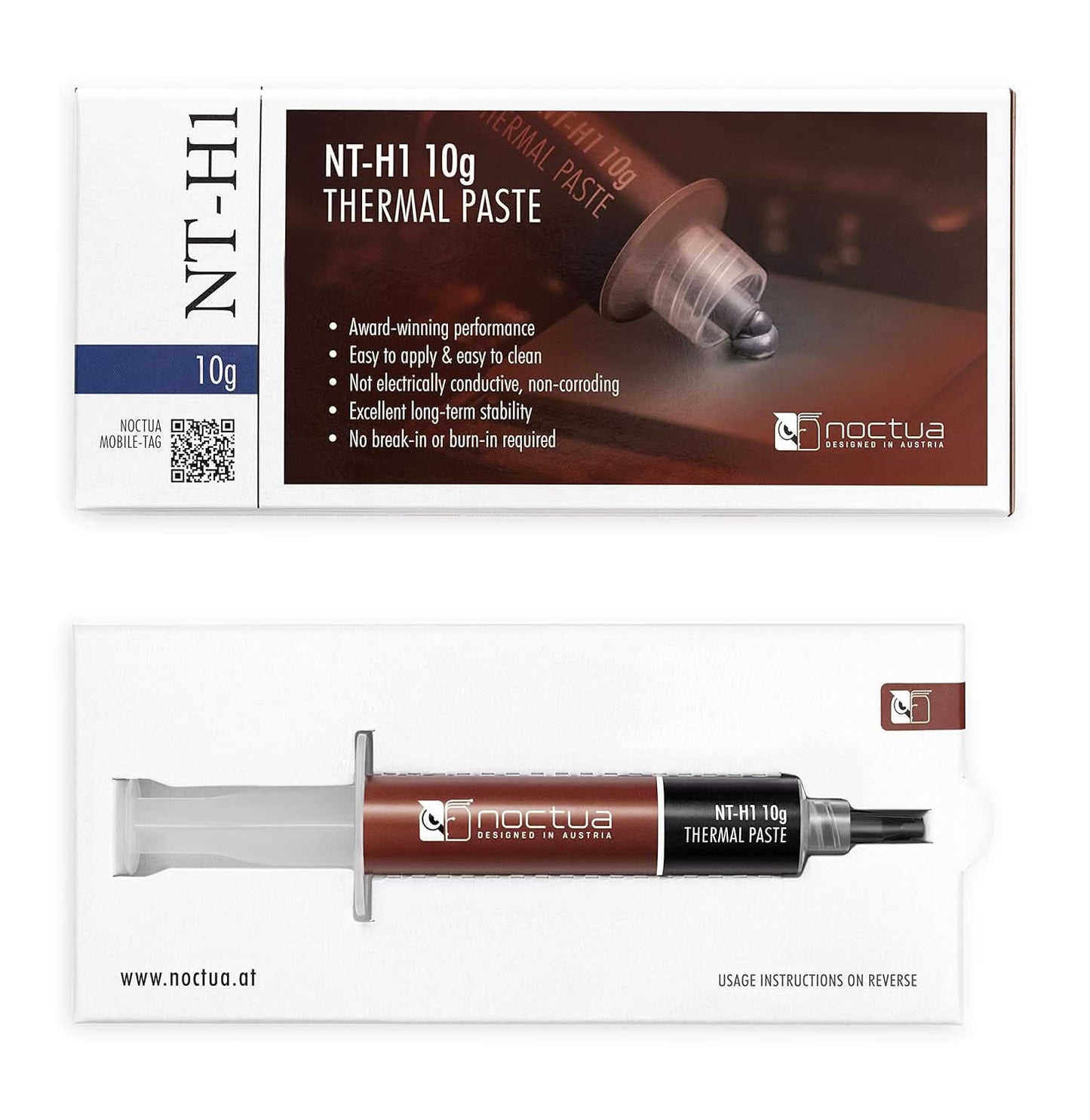 NOCTUA NT-H1 10G, PRO-GRADE THERMAL COMPOUND PASTE (10G)