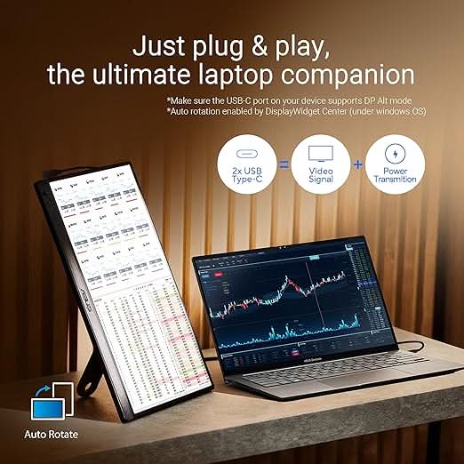 ASUS ZenScreen 16 Inch Full HD, IPS, Dual USB-C Portable USB Monitor