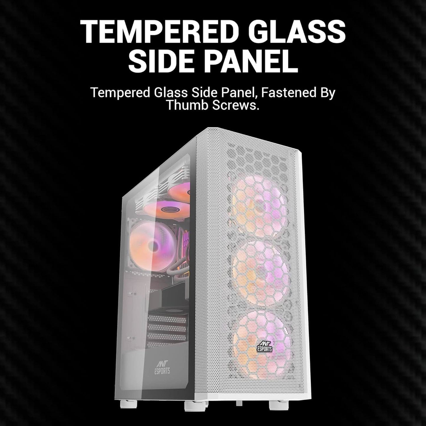 ANT ESPORTS 250 AIR ARGB (ATX) MID TOWER CABINET (WHITE)