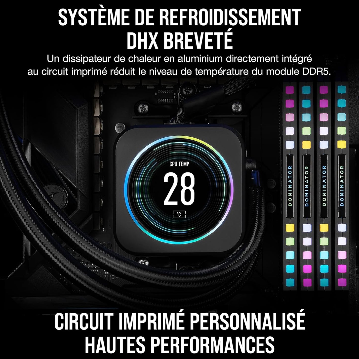 CORSAIR DOMINATOR PLATINUM RGB DDR5 RAM 64GB (2X32GB) 6000MHZ CL30- GRAY (CMT64GX5M2B6000Z30)