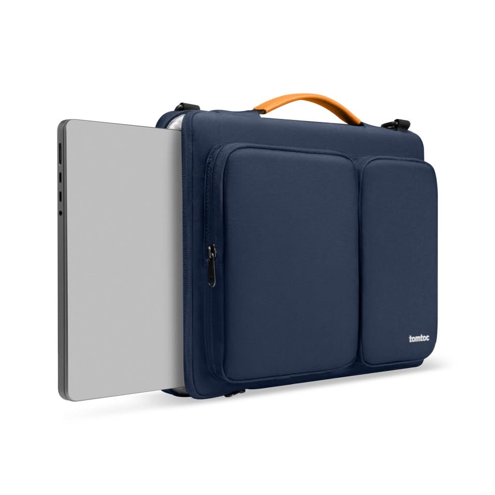 TOMTOC DEFENDER-A42 LAPTOP BRIEFCASE 15.6 INCH-NAVY BLUE