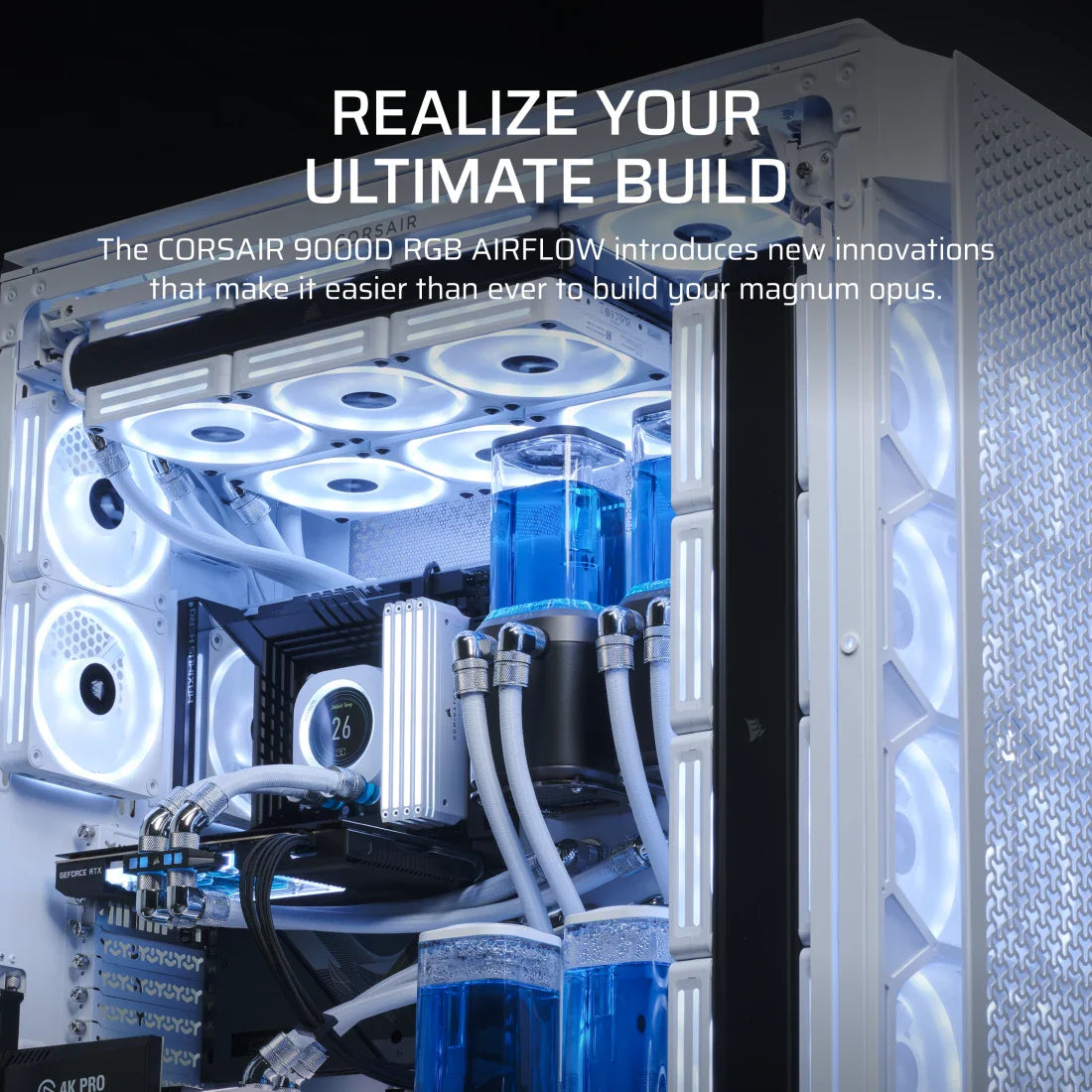 CORSAIR 9000D RGB AIRFLOW SUPER FULL TOWER ATX CABINET WHITE (CC-9011274-WW)