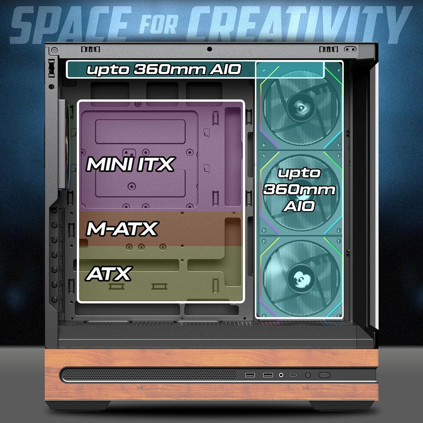 TAG GAMERZ STELLAR PRIME MID-TOWER GAMING CABINET BLACK