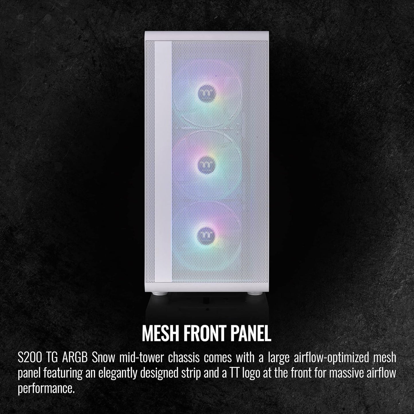 THERMALTAKE S200 TG ARGB SNOW MID TOWER CHASSIS CA-1X2-00M6WN-00
