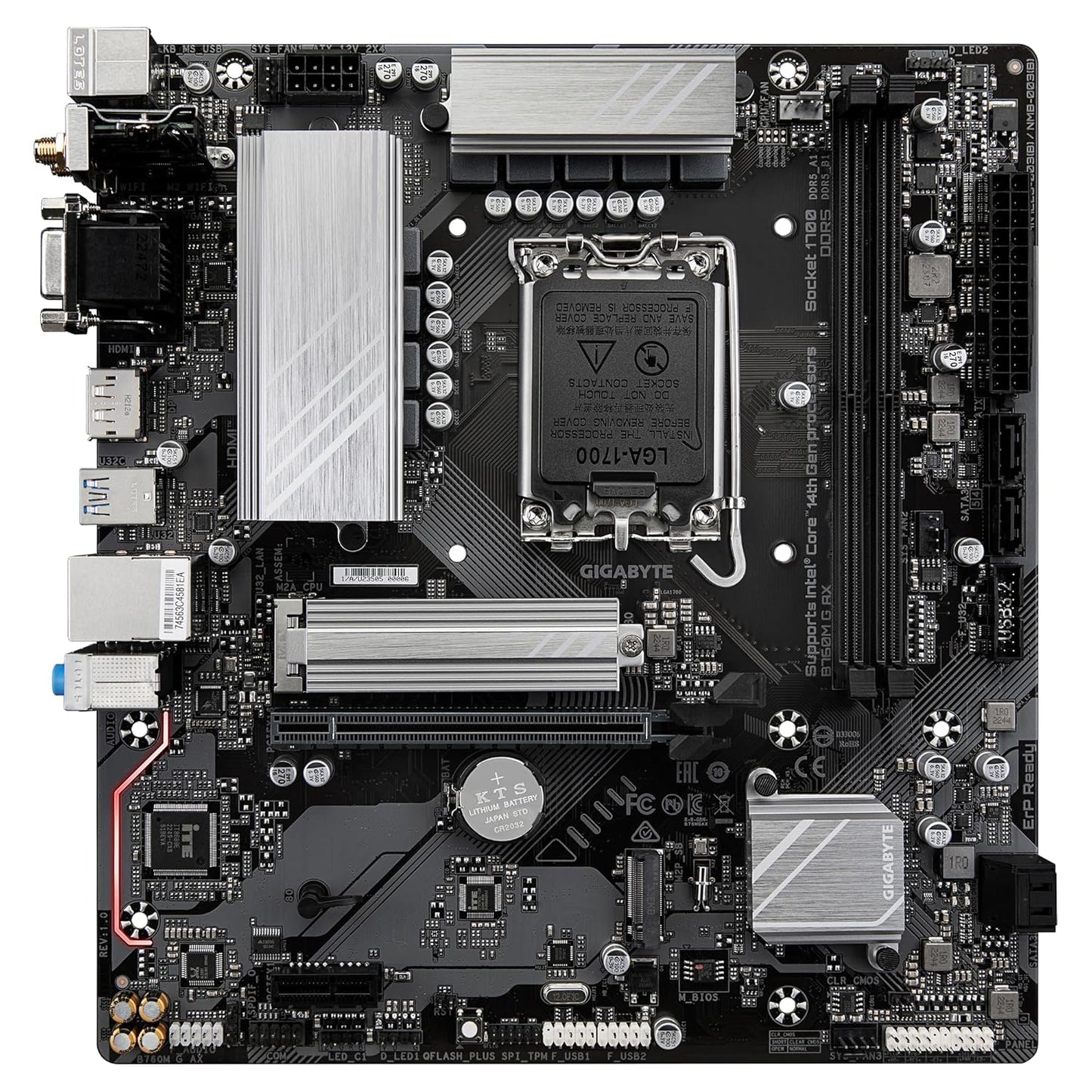 GIGABYTE B760M GAMING AX DDR5 MICRO ATX LGA1700 DDR5 MOTHERBOARD