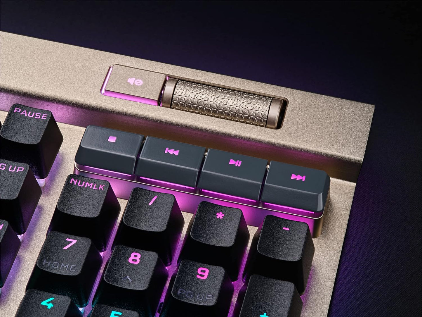 CORSAIR K100 RGB OPTICAL-MECHANICAL GAMING KEYBOARD - MIDNIGHT GOLD