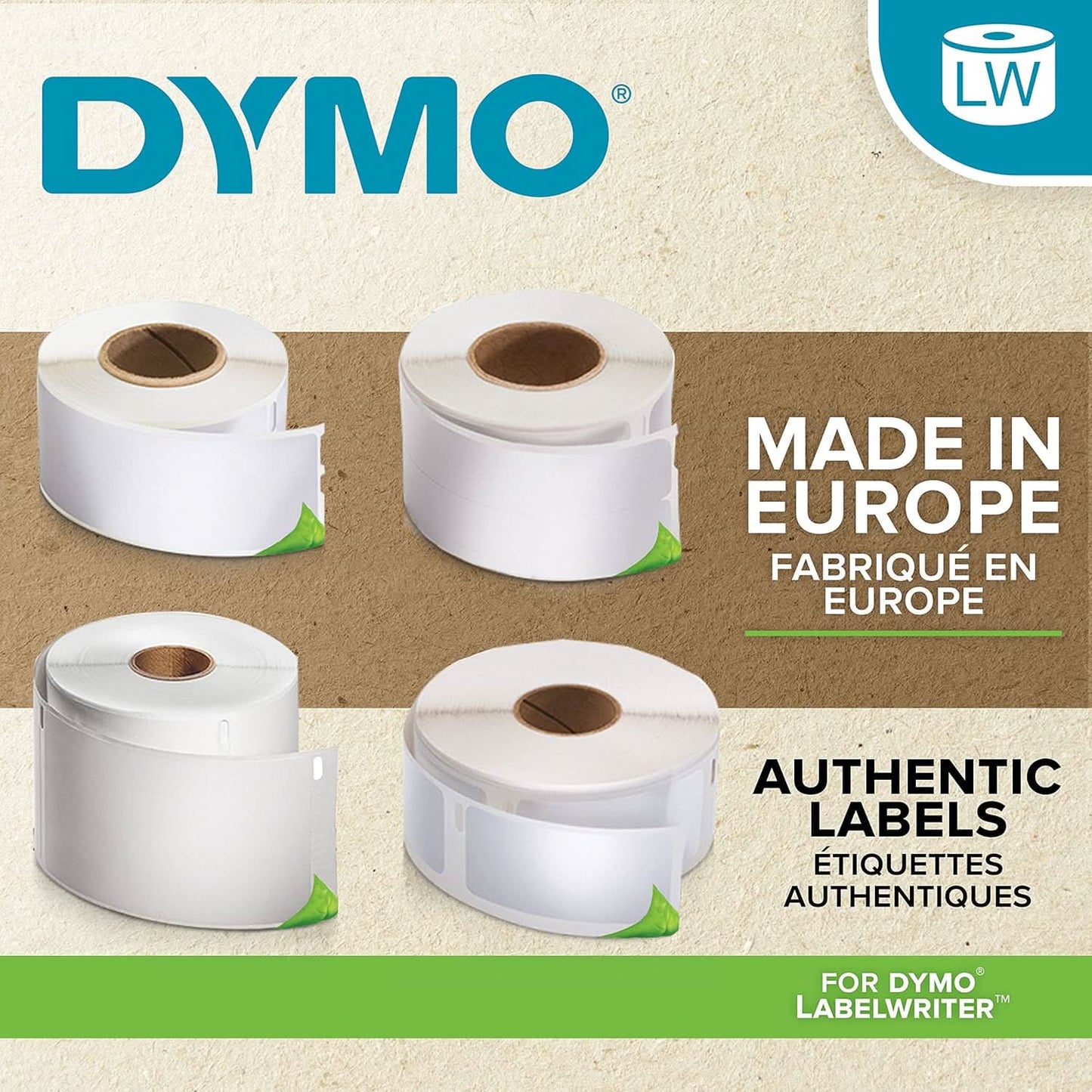 DYMO AUTHENTIC LW MULTI-PURPOSE/RETURN ADDRESS LABELS, 19MM X 51MM, SELF-ADHESIVE, ROLL OF 500 EASY-PEEL LABELS, FOR LABELWRITER LABEL MAKERS