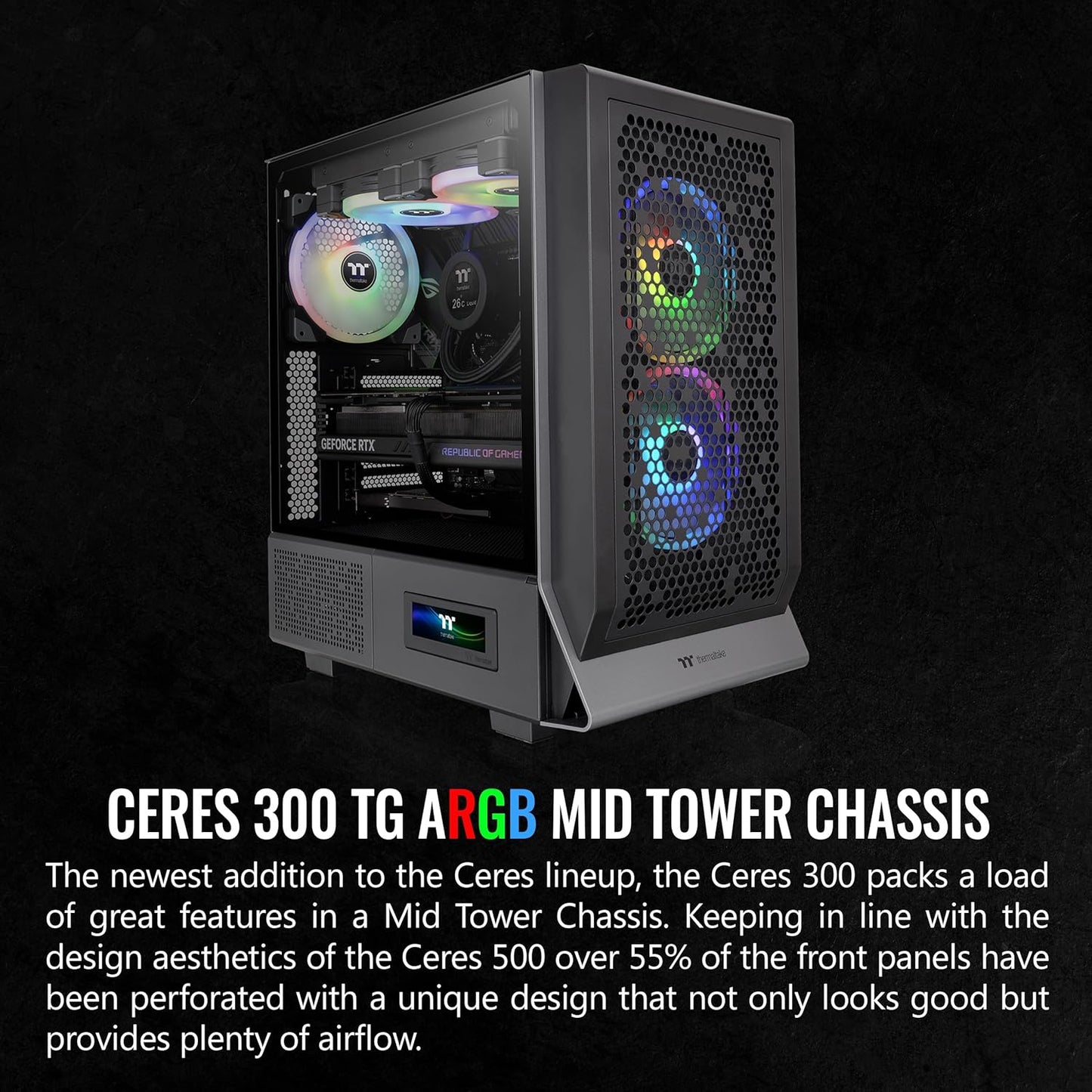 THERMALTAKE CERES 300 TG ARGB MID TOWER CHASSIS CA-1Y2-00M1WN-00