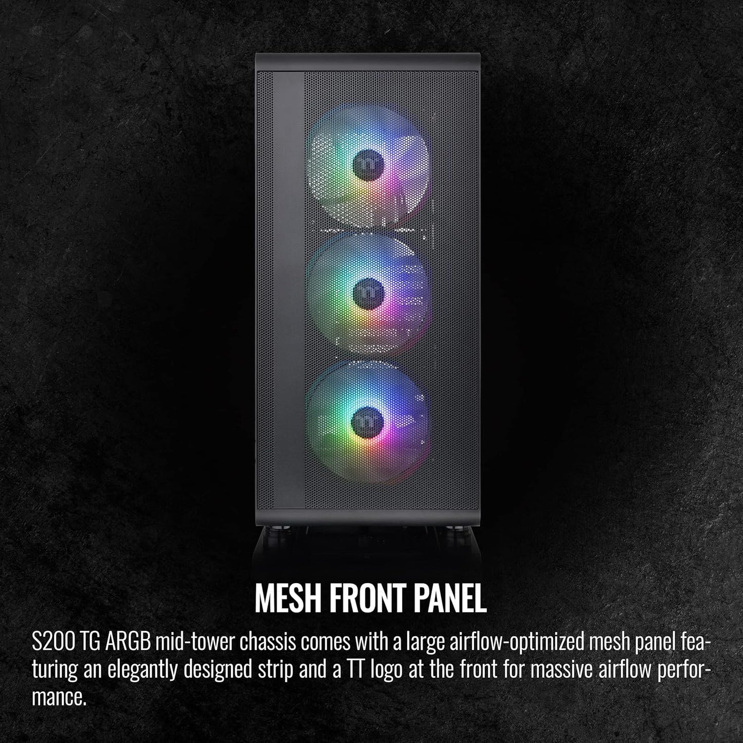 THERMALTAKE S200 TG ARGB MID TOWER CHASSIS CA-1X2-00M1WN-00