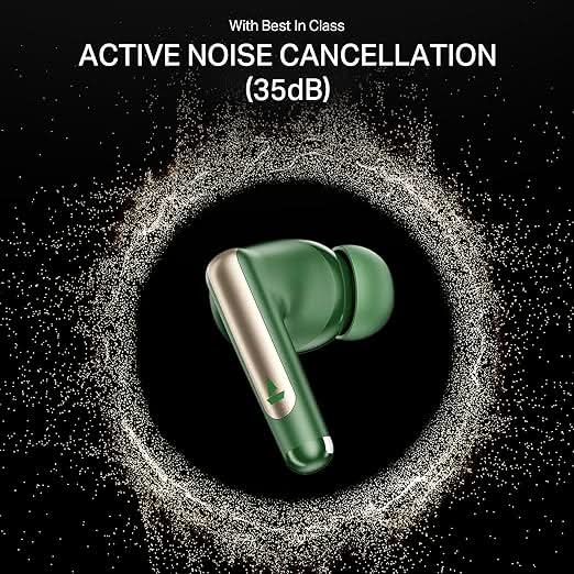 Boat Airdopes 141 Elite ANC TWS Ear Buds Wireless Earphones with mic (Green)