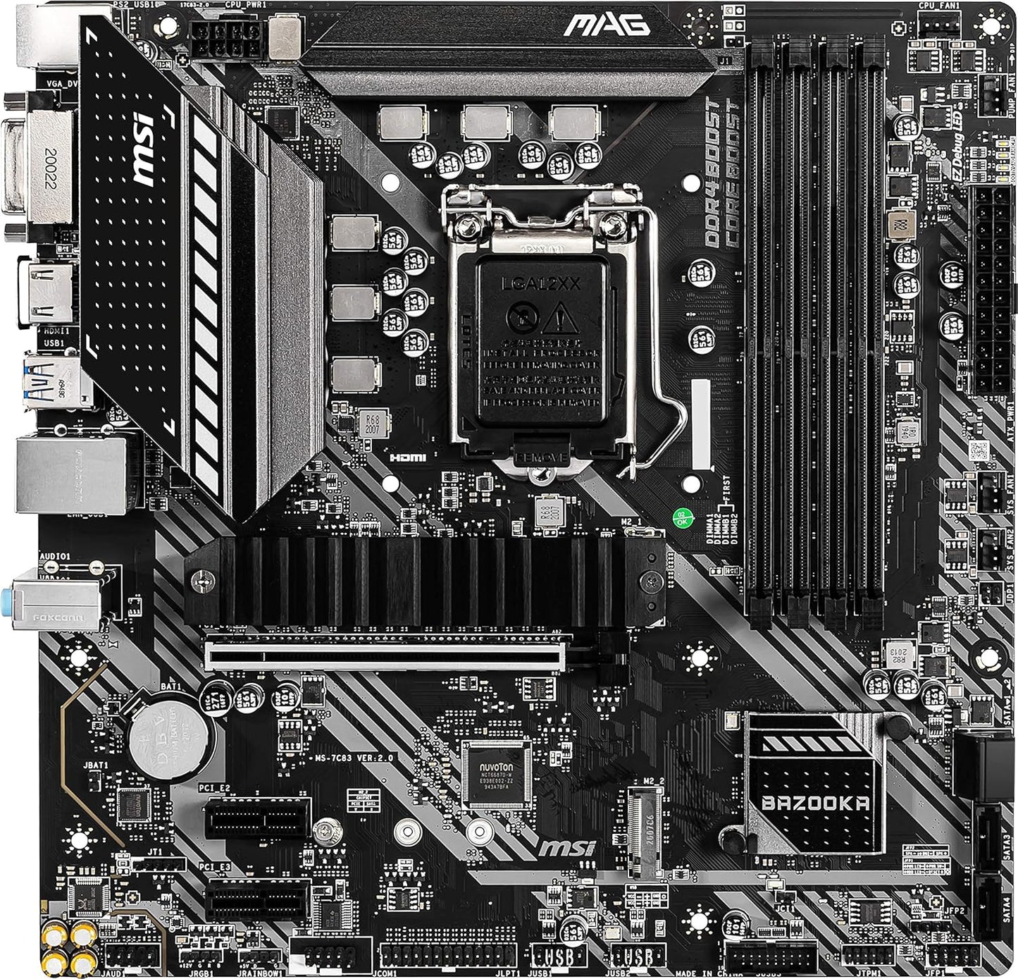 MSI B460M BAZOOKA INTEL LGA1200 MOTHERBOARD