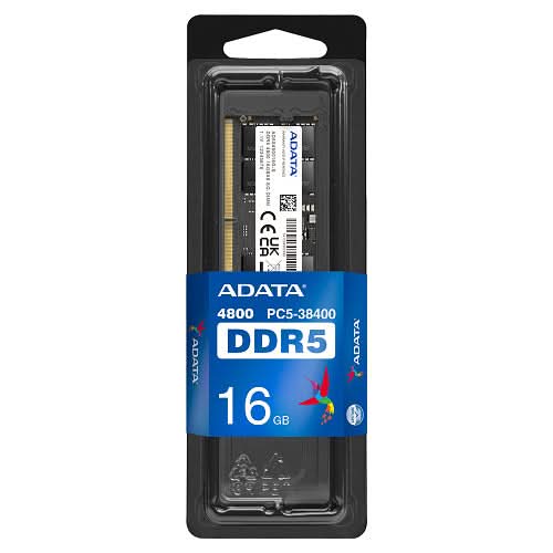ADATA 16GB 4800MT/S DDR5 SO-DIMM LAPTOP RAM (AD5S480016G-S)
