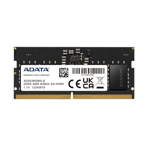 ADATA 8GB 4800MT/S DDR5 SO-DIMM LAPTOP RAM (AD5S48008G-S)