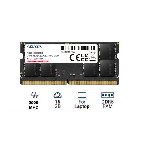 ADATA 16GB (1X16GB) 5600MHZ CL46 SO-DIMM LAPTOP RAM (AD5S560016G-S)