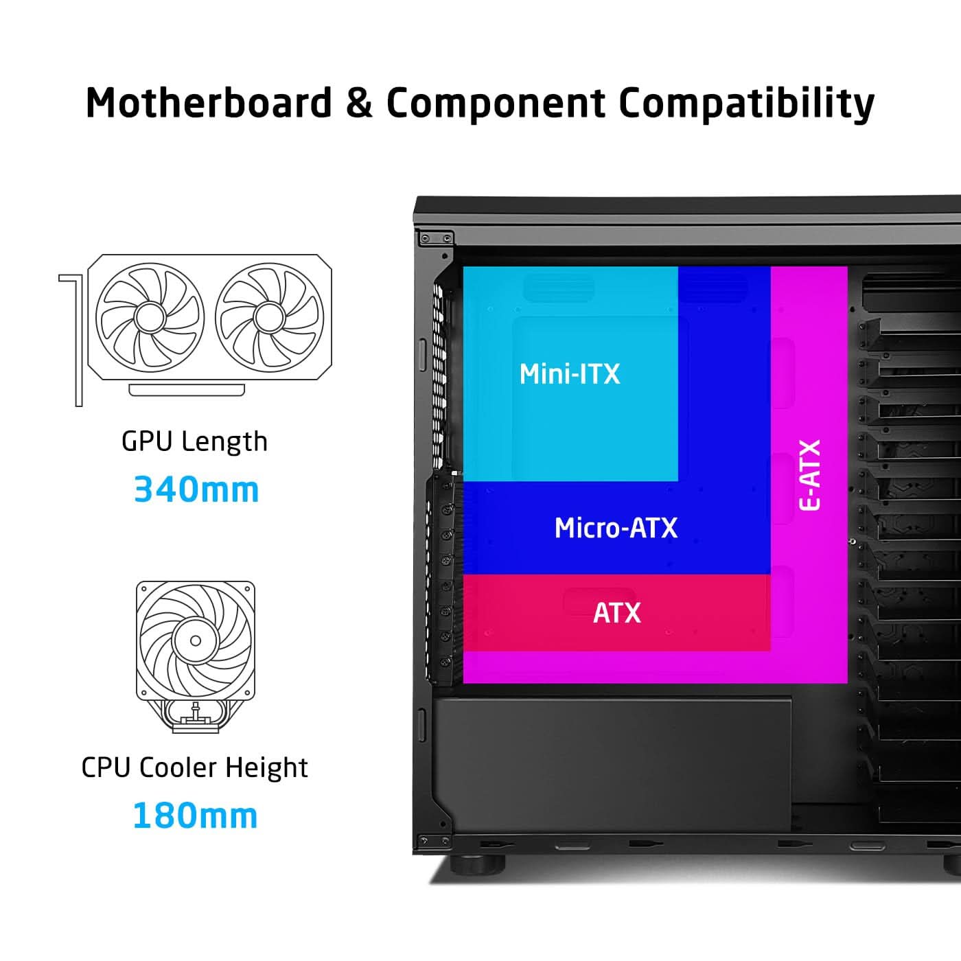 PROLAB DESIGN AI748 FULL-TOWER WORKSTATION GAMING CASE BLACK