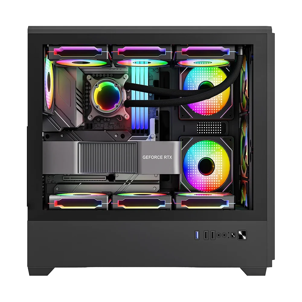 ANT Esports EVO 360 Lite Mid Tower Gaming Cabinet, Black
