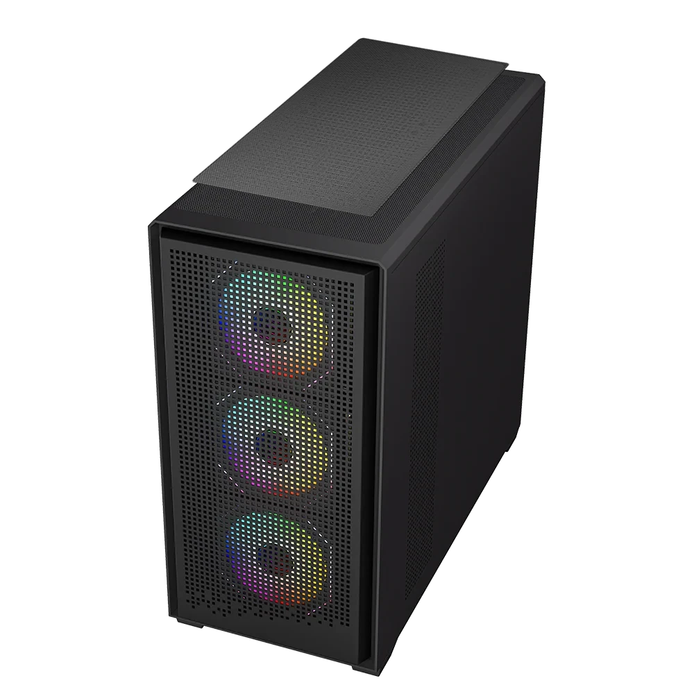 ANT Esports EVO 360 Lite Mid Tower Gaming Cabinet, Black
