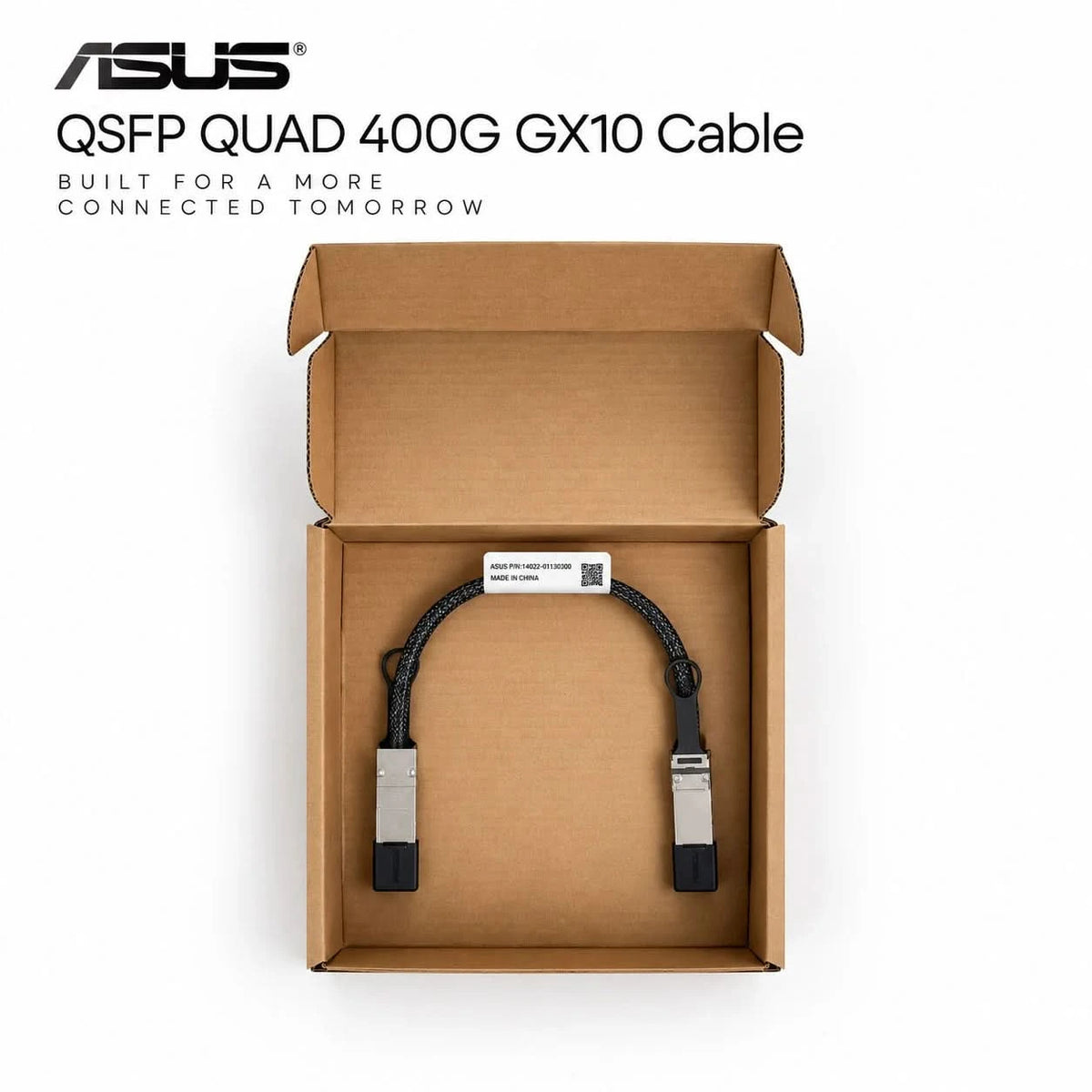 ASUS QSFP112 QUAD 400G GX10 Pluggable Cable 0.4m High-Speed Interconnect Cable for AI Supercomputer Stacking and Data Center Networking