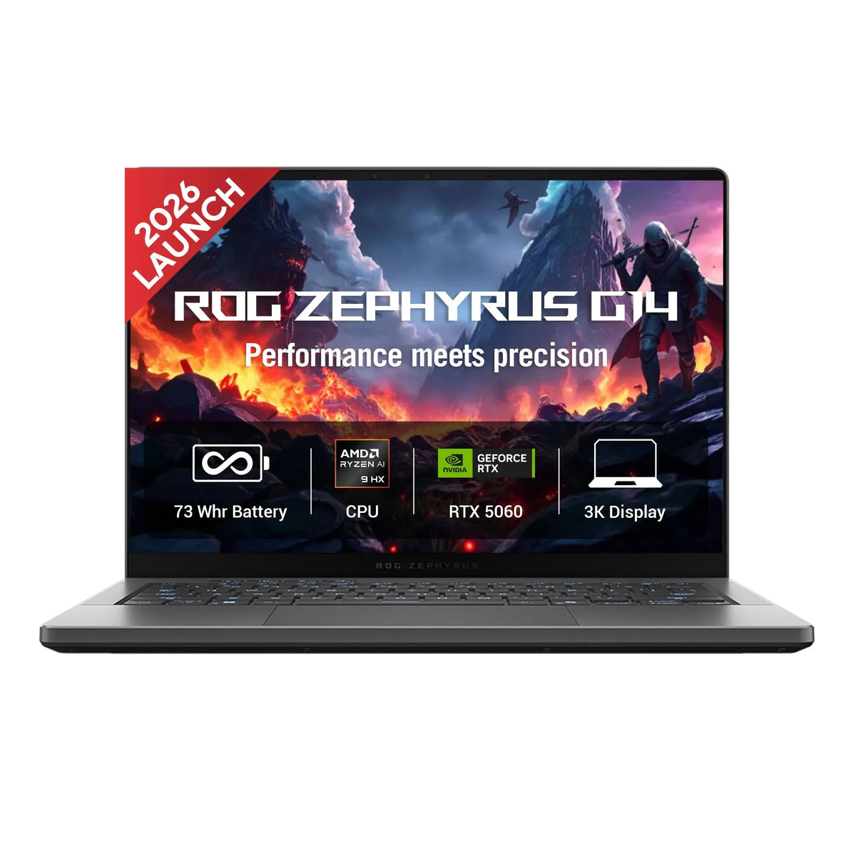 ASUS ROG Zephyrus G14 GA403GM-SY163WS, AMD Ryzen AI 9 465, RTX 5060 GPU, 16GB, 1TB, 14 inch 3K Resolution, Windows 11 Home, Microsoft Office Home 2024, Microsoft 365 Basic, Gaming Laptop