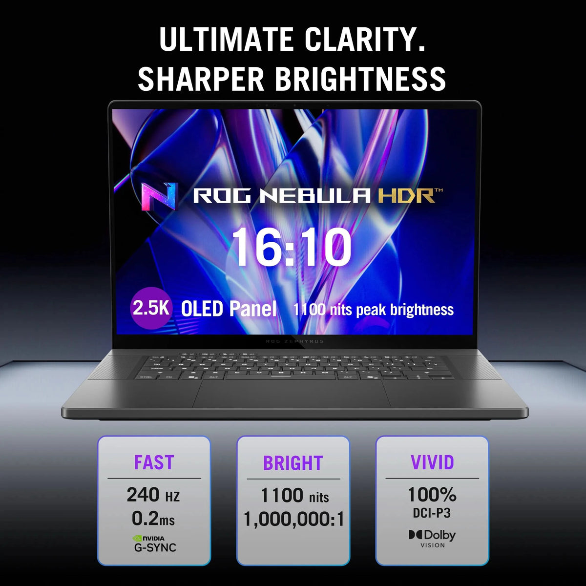 ASUS ROG Zephyrus G16 GU606AR-TB039WS, Intel Core Ultra 9 386H, RTX 5070 Ti GPU, 32GB RAM, 2TB SSD, 16 inch 2.5K Resolution, Windows 11 Home, Microsoft Office Home 2024, Microsoft 365 Basic, Gaming Laptop