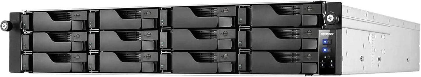ASUSTOR AS6512RD 12-Bay NAS | 2.5GbE, 8GB DDR4, Energy-Efficient Rackmount Storage Server