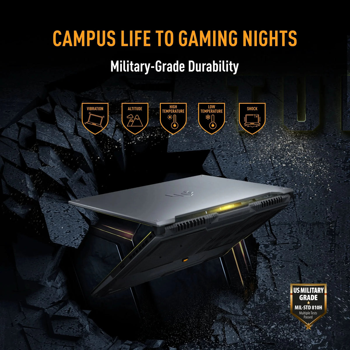 ASUS TUF Gaming F16, Gaming Laptop, Intel Core 7 Processor 230H, RTX 3050 GPU (16GB/512GB/40.64 cms (16) FHD+/Windows 11 Home/Office Home 2024 + M365 Basic (1 Year Validity)*) FX607VJR-TU326WS