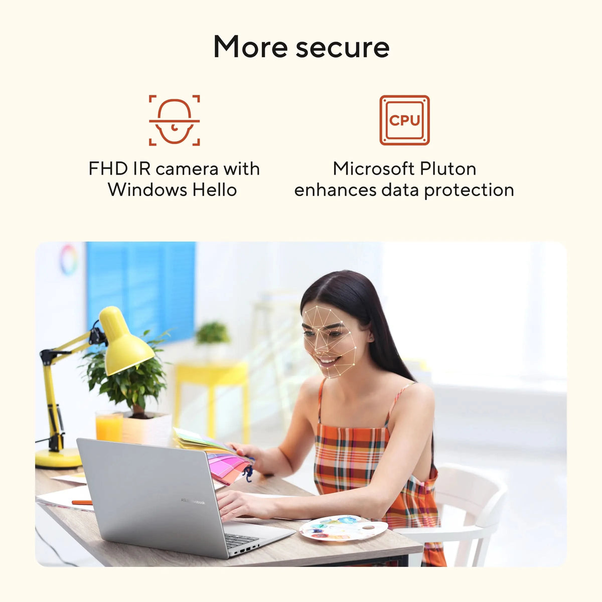 ASUS Vivobook 16 M1607GA-MB029WS, AMD Ryzen AI 7 445 Processor, 16GB RAM, 512GB SSD, AMD Radeon Graphics, 16 inchFHD+, Windows 11 Home, Office Home 2024, M365 Basic, 1 Year Validity, AI Laptop