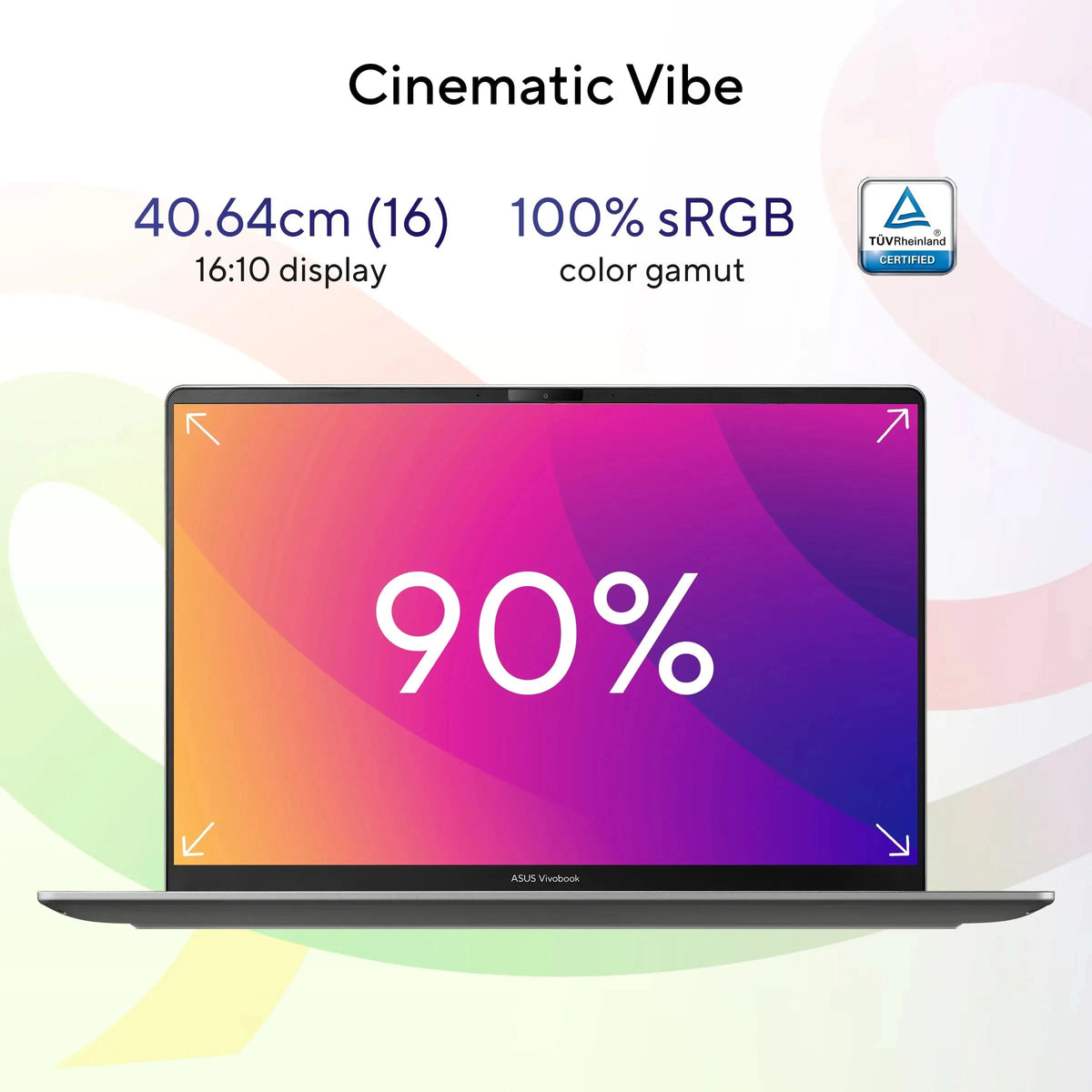ASUS Vivobook S16, AI Powered Laptop, Intel Core 7 350,16GB RAM, 512GB SSD, Intel Graphics, 16 inch FHD+, Windows 11 Home, Office Home 2024 and M365 Basic-1 Year Validity, S5652MA-TK191WS