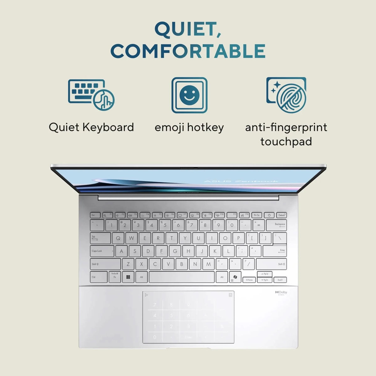 ASUS Zenbook 14 UX3405CA-QL1111WS, Intel Core Ultra 5 225H, 16GB RAM, 1TB SSD, Intel Arc Graphics, 14 inch OLED Touch FHD+, Windows 11 Home, Office Home 2024, M365 Basic-1 Year Validity, Thin and Light AI Laptop, 1 Year Warranty