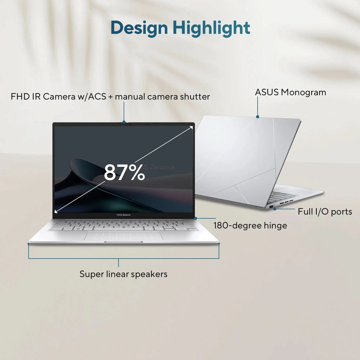 ASUS Zenbook 14 UX3405CA-QL1111WS, Intel Core Ultra 5 225H, 16GB RAM, 1TB SSD, Intel Arc Graphics, 14 inch OLED Touch FHD+, Windows 11 Home, Office Home 2024, M365 Basic-1 Year Validity, Thin and Light AI Laptop, 1 Year Warranty