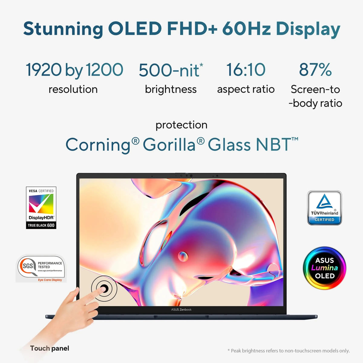 ASUS Zenbook 14 UX3405CA-QL1691WS, Intel Core Ultra 9 285H, 16GB RAM, 512GB SSD, Intel Arc Graphics, 14 inch OLED Touch FHD+, Windows 11 Home, Office Home 2024, M365 Basic-1 Year Validity, Thin and Light AI Laptop, 1 Year Warranty