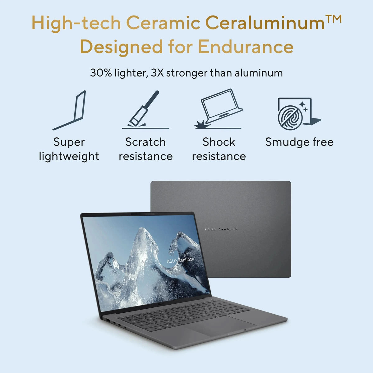 ASUS Zenbook A14 UX3407NA-QD226WS, Snapdragon X2 Elite X2E88100, 16GB RAM, 512GB SSD, Qualcomm Adreno GPU, 14 inch OLED FHD+, Windows 11 Home, Office Home 2024, M365 Basic-1 Year Validity, AI Powered Laptop