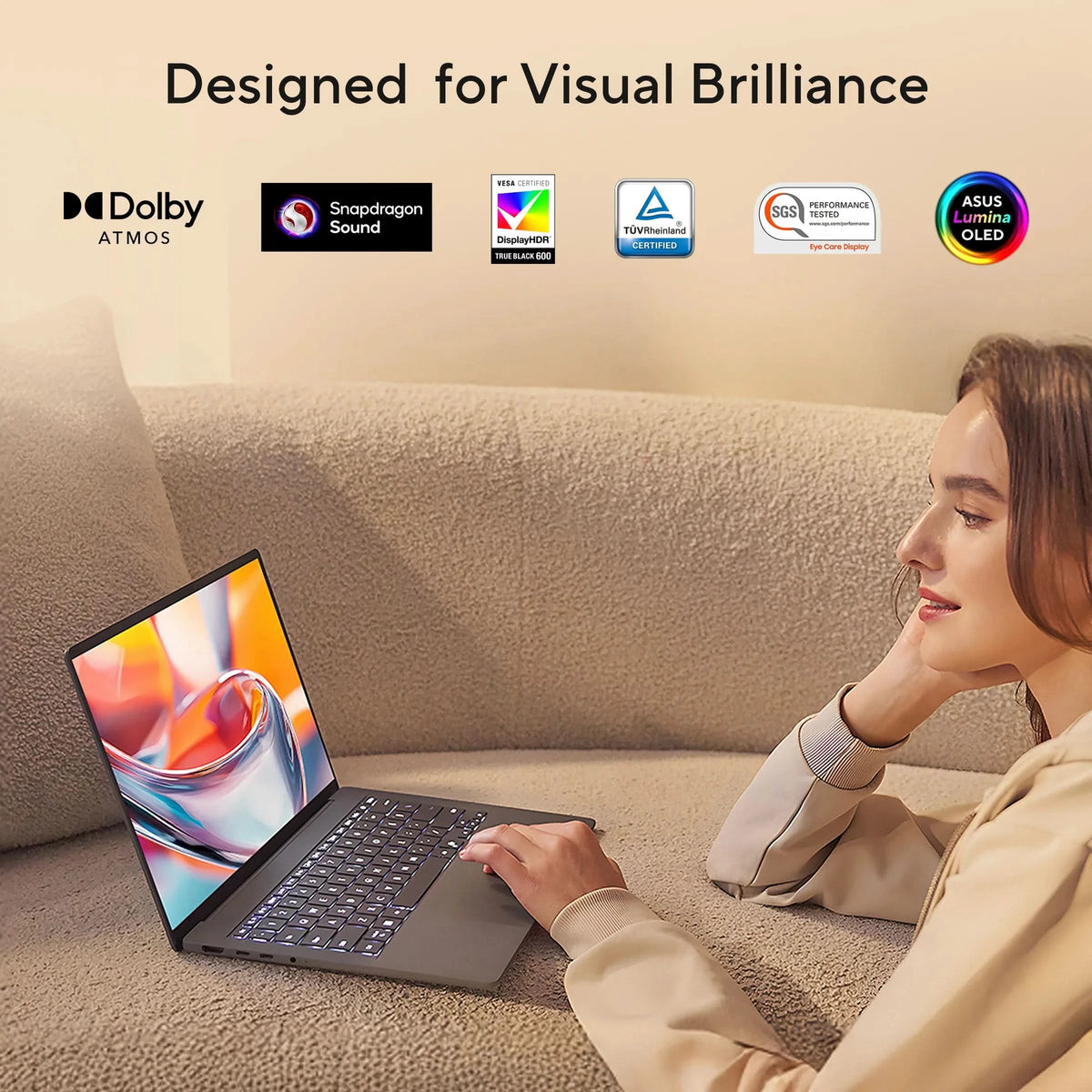 ASUS Zenbook A14 UX3407NA-QD226WS, Snapdragon X2 Elite X2E88100, 16GB RAM, 512GB SSD, Qualcomm Adreno GPU, 14 inch OLED FHD+, Windows 11 Home, Office Home 2024, M365 Basic-1 Year Validity, AI Powered Laptop